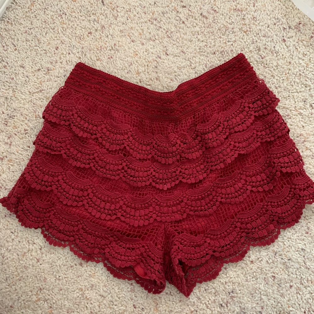 Burgundy shorts